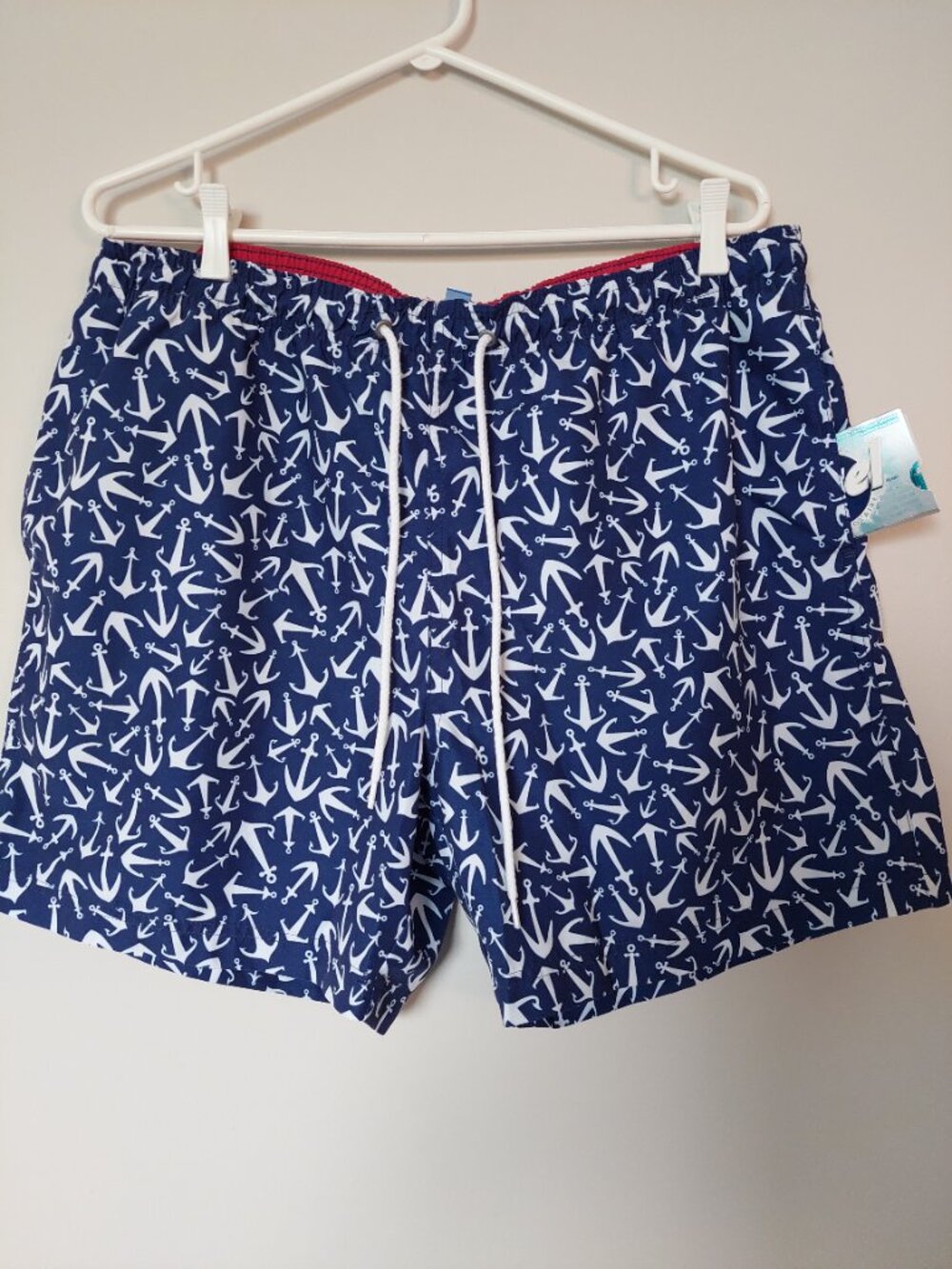BOCA Classics Men's Lined Swim Shorts/Trunks Size (L) Anchor Print